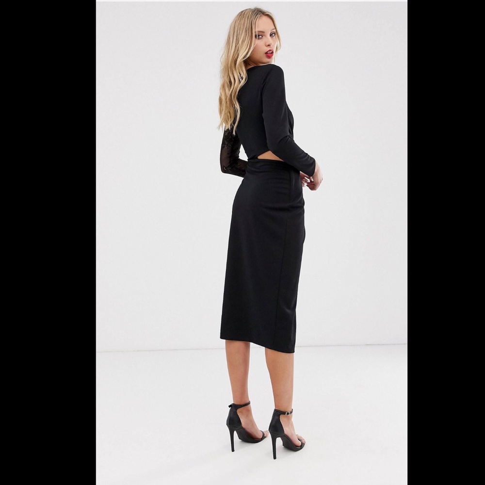 NWT ASOS Design Midi Pencil Dress - Picture 2 of 3